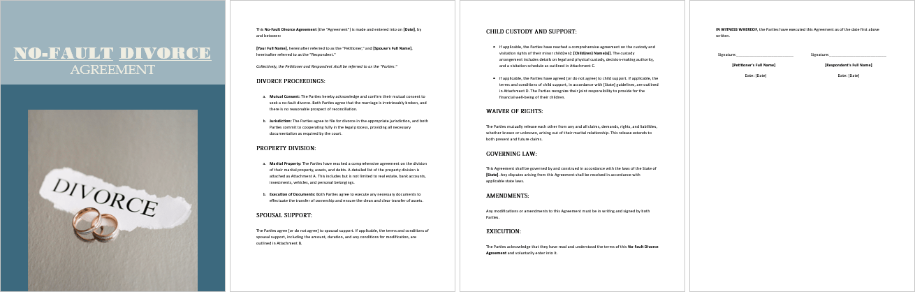 No-Fault-Divorce-Agreement