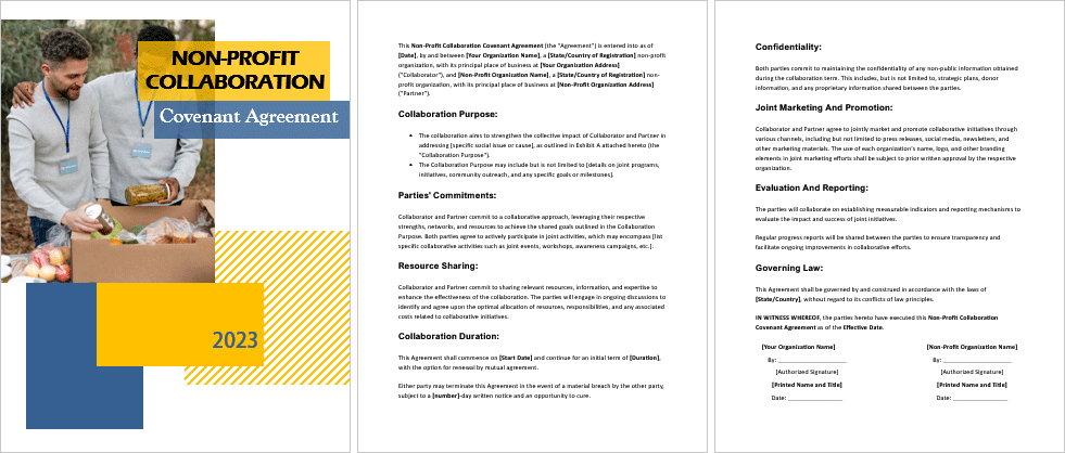 Non-Profit-Collaboration-Covenant-Agreement