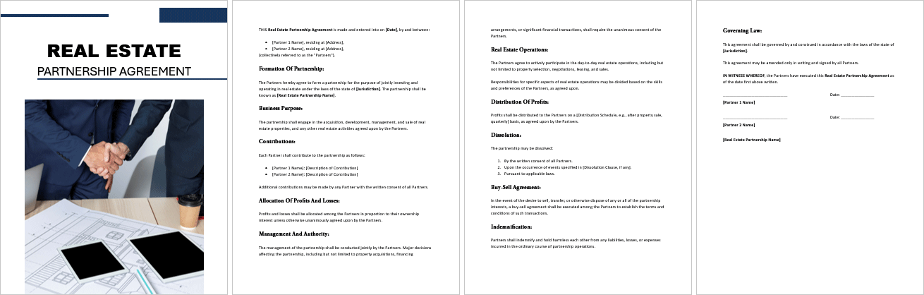 Real-Estate-Partnership-Agreement