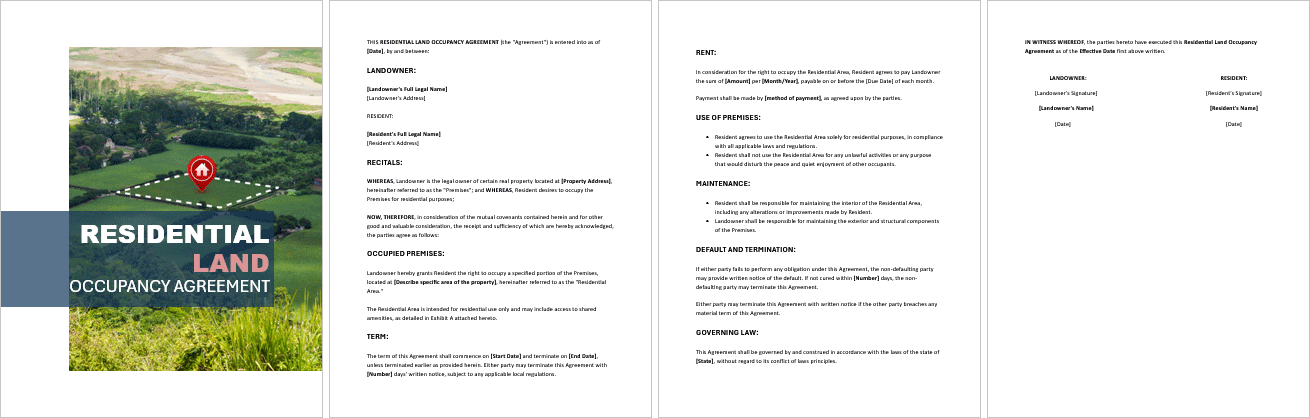 Residential-Land-Occupancy-Contract
