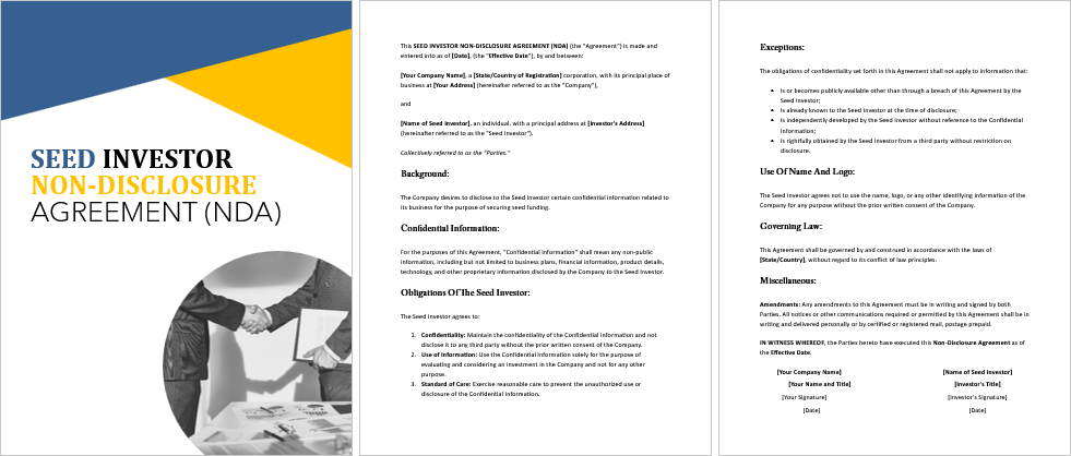 Seed-Investor-Non-Disclosure-Agreement