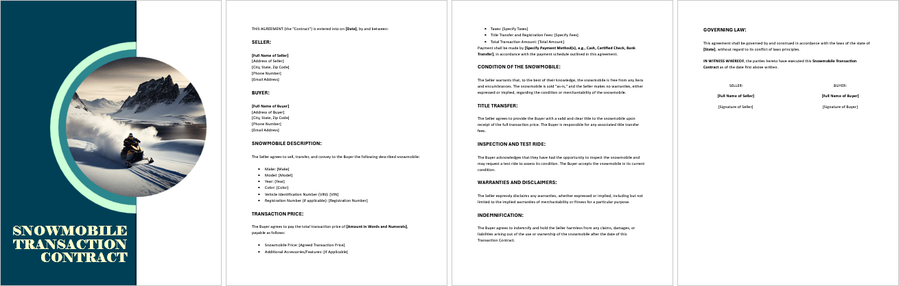 Snowmobile-Transaction-Contract
