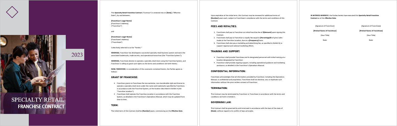 Specialty-Retail-Franchise-Contract