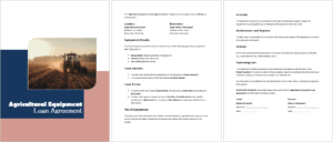 Agricultural Equipment Loan Agreement