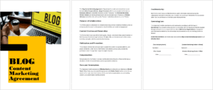 Blog Content Marketing Agreement