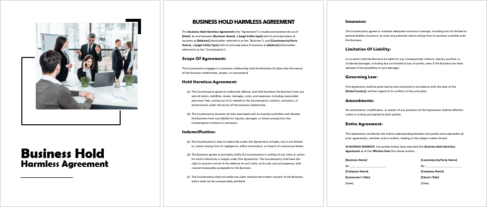 Business-Hold-Harmless-Agreement-Image