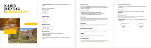 Cabin Rental Agreement