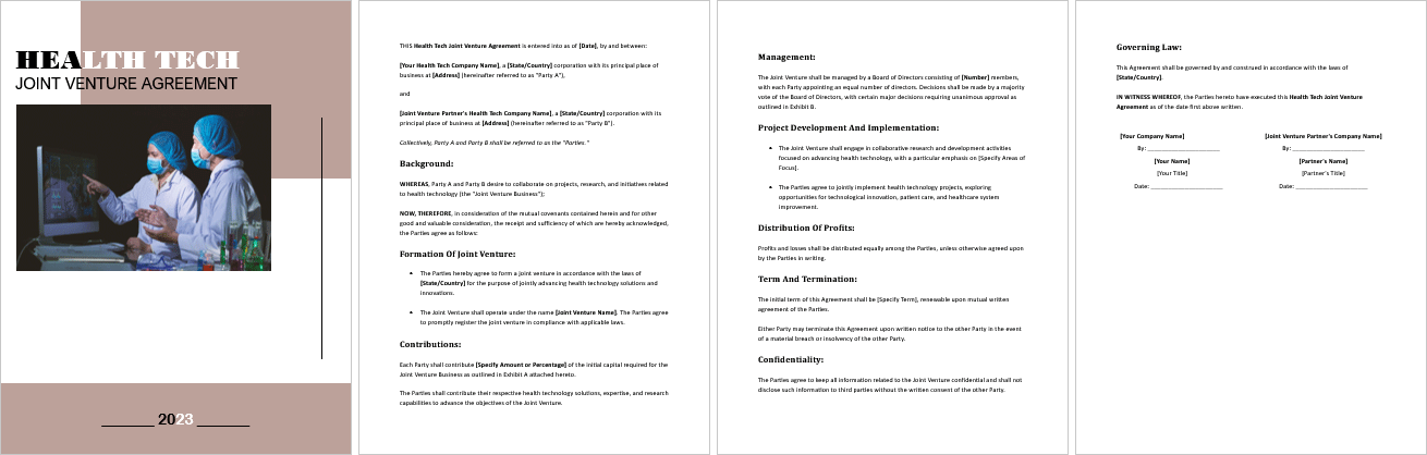 Health-Tech-Joint-Venture-Agreement