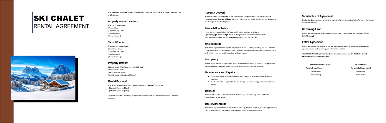 Ski-Chalet-Rental-Agreement