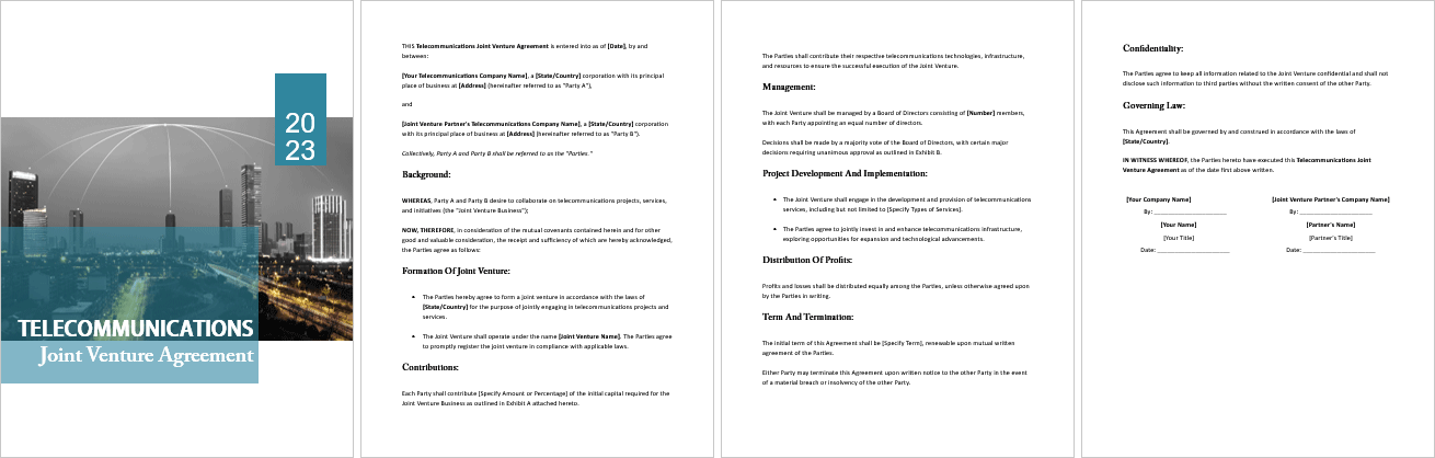 Telecommunications-Joint-Venture-Agreement