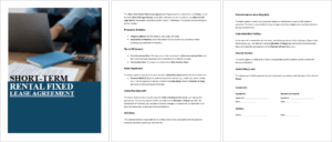 Short-Term Rental Fixed Lease Agreement