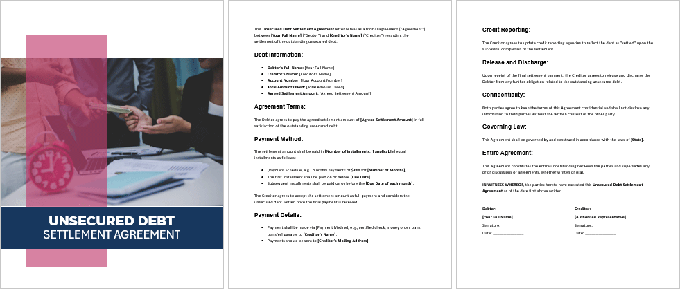Unsecured-Debt-Settlement-Agreement-Image