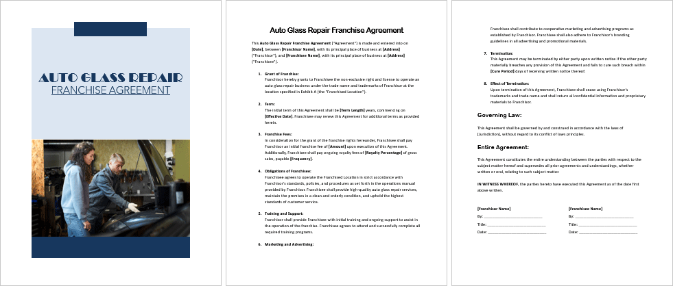 Auto-Glass-Repair-Franchise-Agreement-Image