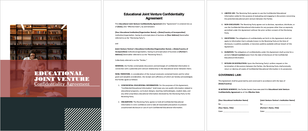Educational-Joint-Venture-Confidentiality-Agreement-Image