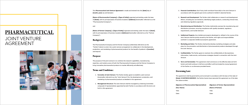 Pharmaceutical-Joint-Venture-Agreement-Image