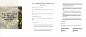 Real Estate Joint Venture Confidentiality Agreement