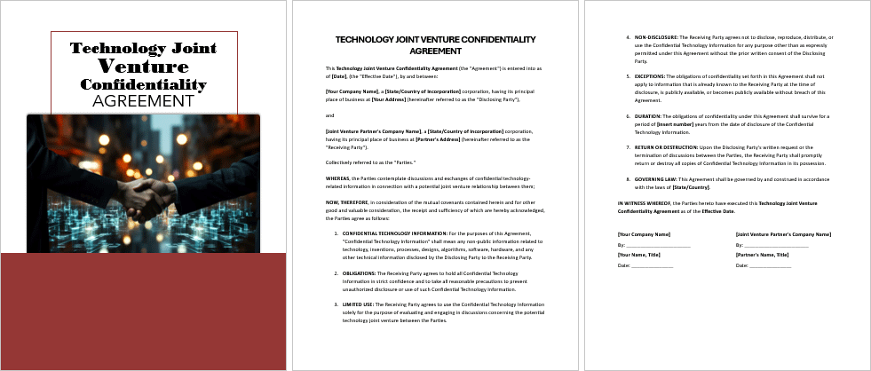 Technology-Joint-Venture-Confidentiality-Agreement-Image