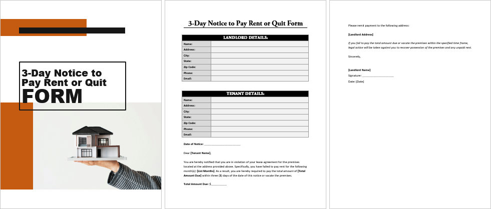 3-Day-Notice-to-Pay-Rent-or-Quit-Form-Image