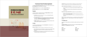 Foreclosure Home Purchase Agreement