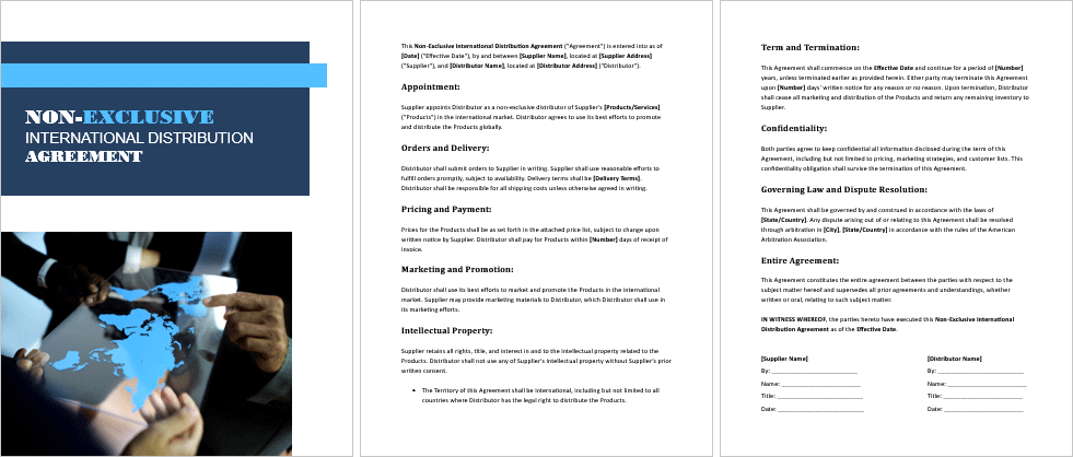 Non-Exclusive-International-Distribution-Agreement-Image