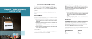 Nonprofit Charity Sponsorship Agreement