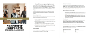Nonprofit Corporate Sponsorship Agreement