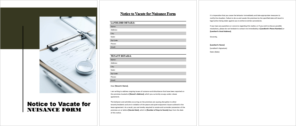 Notice-to-Vacate-for-Nuisance-Form-Image