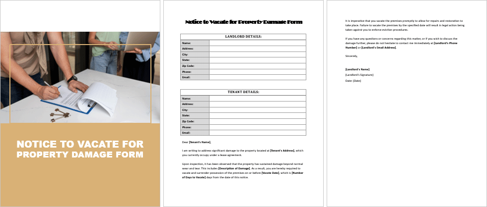 Notice-to-Vacate-for-Property-Damage-Form-Image
