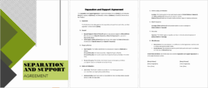 Separation and Support Agreement