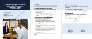 Confidentiality & NDA Internship Agreement Template