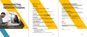 Standard Full-Time Employment Offer Letter Agreement – Download Template