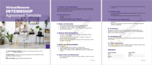 Virtual Remote Internship Agreement Template