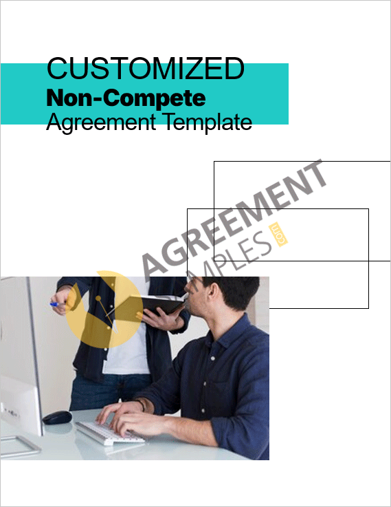 Downloadable Customized Non-Compete Agreement template with a clean and professional cover page design in Word format