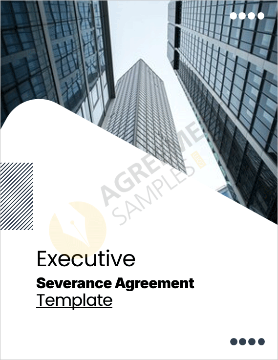 Cover page of the Executive Severance Agreement Template showing a clean and professional design.