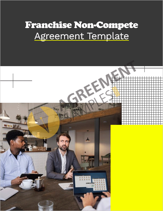 Professional cover page of the Franchise Non-Compete Agreement Template in MS Word format.