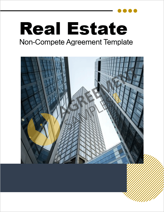 Professional cover page of the Real Estate Non-Compete Agreement template showcasing a clean and modern legal document design.