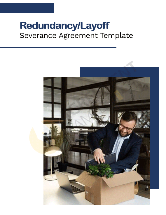 Professional cover page design of the Redundancy/Layoff Severance Agreement template available for download.