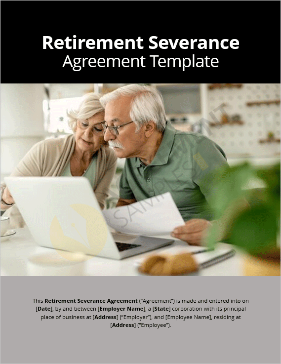 Cover page of the Retirement Severance Agreement Template highlighting a professional, ready-to-use design for HR and legal use.