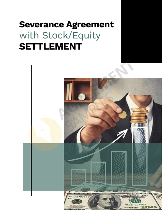 Professional cover page of the Severance Agreement with Stock/Equity Settlement template in Word format.