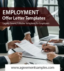 HR professionals reviewing and signing employment offer letter agreements in a modern office setting