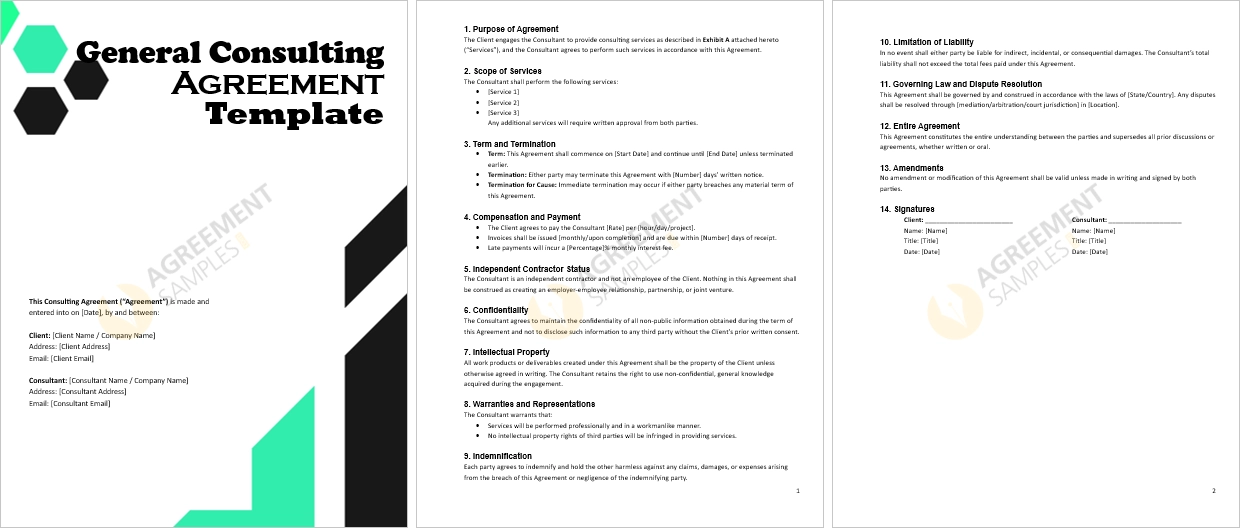 Complete General Consulting Agreement Template document preview