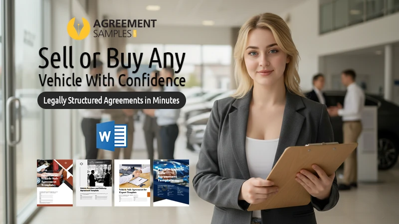 Ready to Use Vehicle Sales Agreement Templates in MS Word format